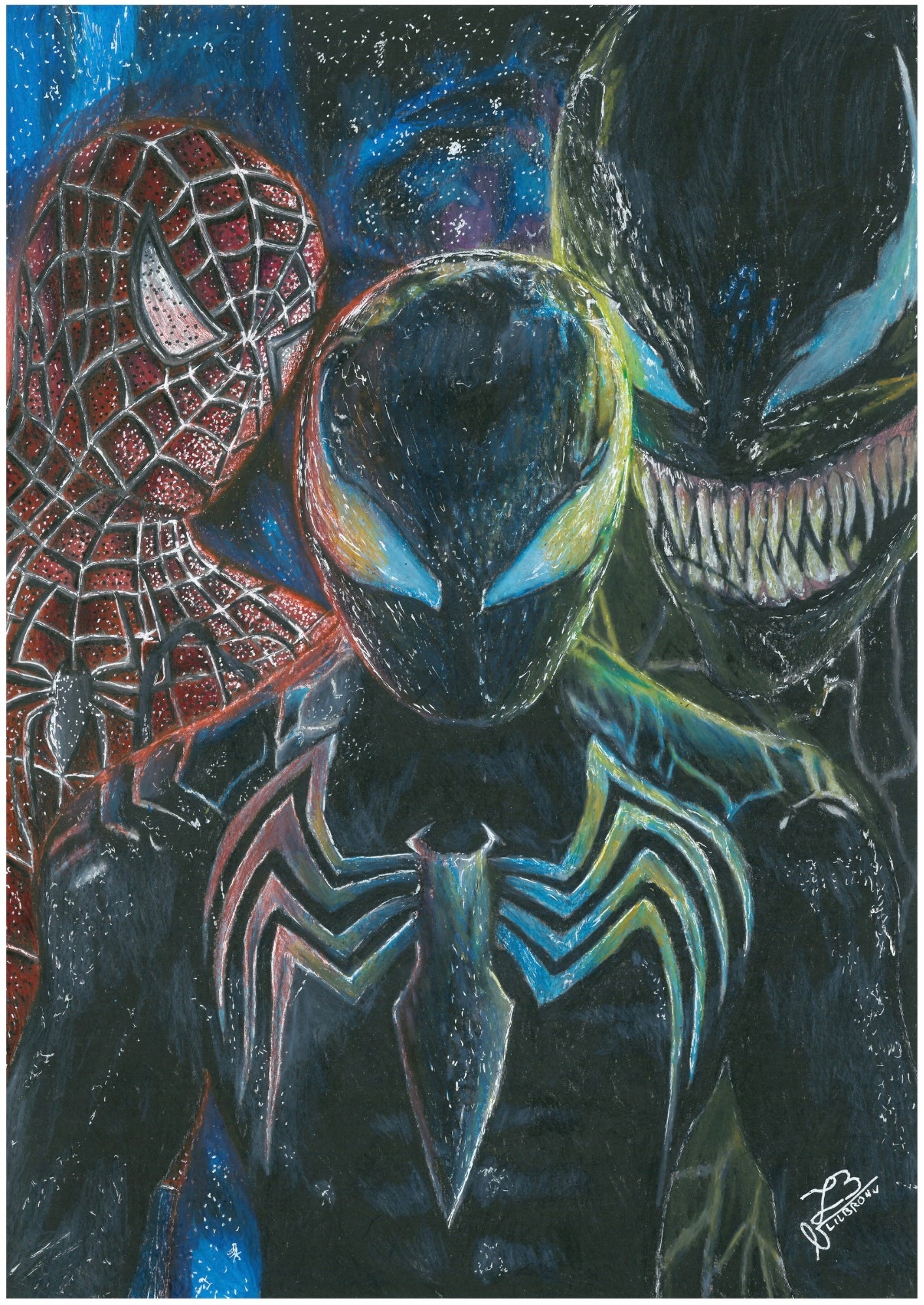 Spider man & Spider-venom & Venom ultra réaliste imprimé