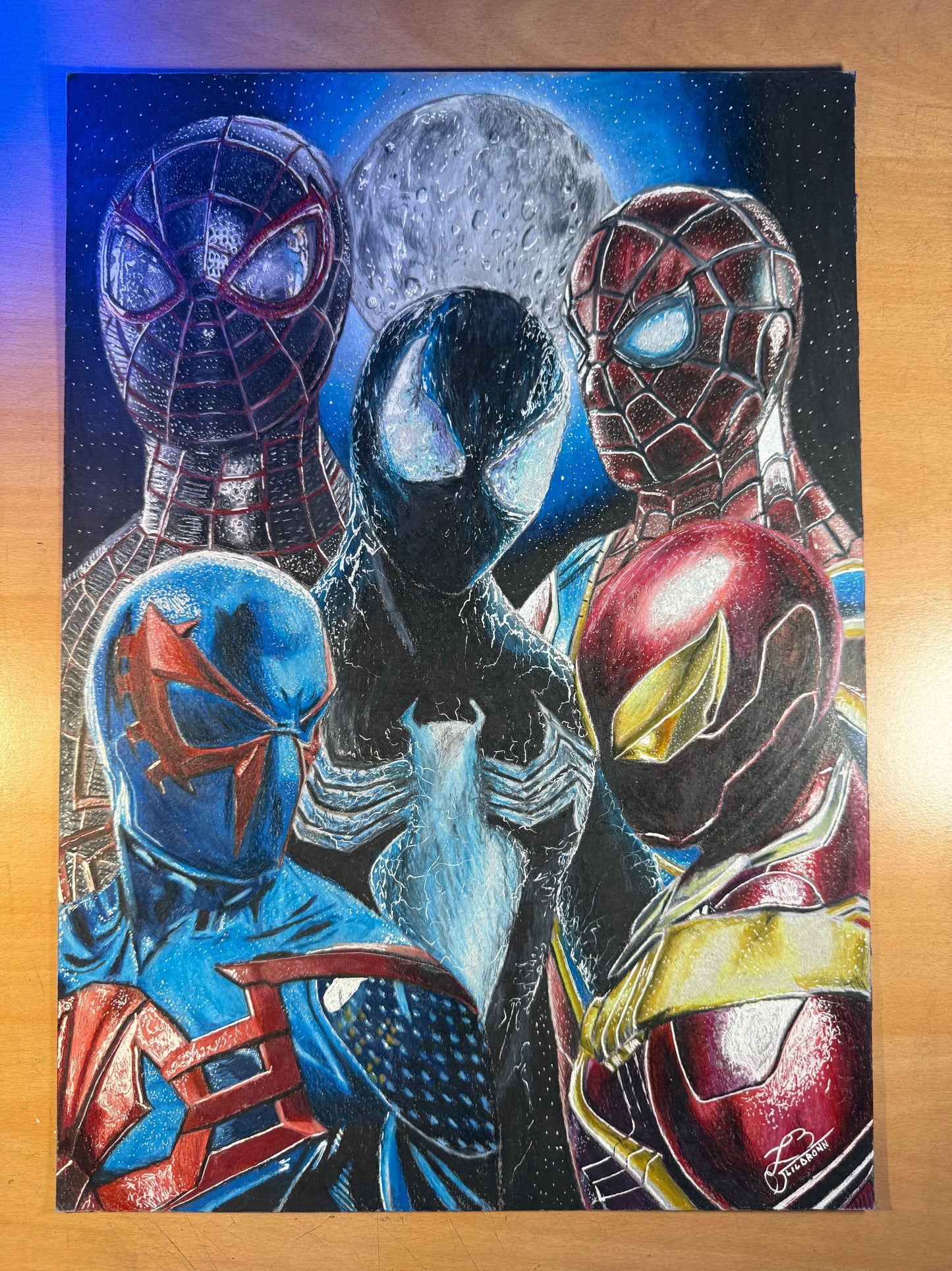 Composition lunaire de 5 spider man ultra réaliste original
