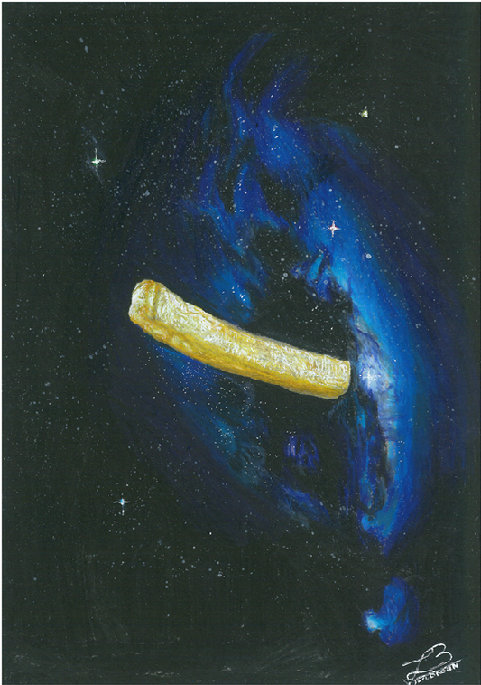 Une frite dans l'espace imprimé