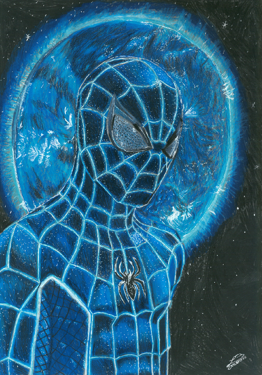 Spiderman Solaire Bleu imprimé