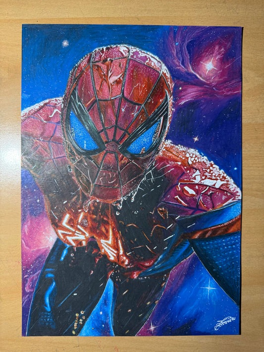 Spiderman réaliste vue plongée